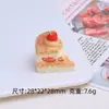 Pastel de Fresa Simulado Juguete de Comida Dibujos Animados Hecho a Mano Accesorios para Joyería DIY Pegamento de Crema Resina Pequeños Accesorios Material para Pasador