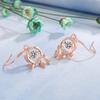 Pendientes de atrapasueños artísticos inteligentes estilo japonés y coreano para mujer pendientes de atrapasueños para el oído pendientes artísticos de celebridad de Internet pendientes