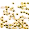 100 Adornos Metálicos para Uñas de Minerales Dorados y Plateados Remaches Metálicos de Semicírculo Accesorios para Uñas Base Plana Hemisferios Sólidos Bolas de Acero