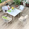 Mesas y Sillas de Exterior, Impermeables y Protectoras del Sol para Patio, Hotel B&B Casa Club, Resort de Cuerda, Muebles Combinados para Casa de Campo