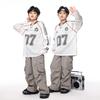 Traje de Ropa Infantil de Moda Hip-hop Pantalones de Grulla para Niños Hip-hop hiphop Calle Frita Guapo Moda de Marca Ropa de Actuación de Mesa