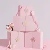 Caixa de Presente Rosa com Abertura Dupla para o Dia dos Namorados, Caixa de Presente para Namorada, Caixa de Embalagem de Aniversário, Caixa de Presente Souvenir de Luxo Atacado