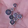 Pulseira de Contas Espaçadoras Banhada a Prata 18K Cobre Banhado a Prata Cor Lisa Resistente à Cor Ornatos Tibetanos Bodhi Estrela Lua Vajra Acessórios