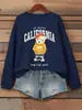 Para la Mejor Esperanza, Sudadera para Mujer con Estampado de Oso Lindo, Suéter Casual de Cuello Redondo, Estilo Urbano de Otoño