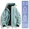 Chaqueta Softshell Luotuo Outdoor 3 en 1 para Mujer, Cortavientos Impermeable, Conjunto de Dos Piezas con Forro Polar para Senderismo y Montañismo, para Hombre
