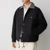 Chaqueta de Cuadros con Cuello Contrastante de Alta Inteligencia para Viajes Diarios para Hombre Momeike, Nuevo Estilo Otoño 2026, Chaqueta para Hombre con Dobladillo de Cordón 81677