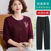 [100% Lyocell] Suéter de punto de otoño para madres, conjunto base elegante y versátil para mujeres de mediana edad y mayores