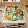 Almohadilla para tapa de lavadora, almohadilla protectora solar, cuero, limpiable con toallita, almohadilla absorbente, cubierta antipolvo para refrigerador, tapete de tela para tapa superior