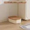 Caja de almacenamiento rectangular de escritorio para bocadillos, cosméticos y artículos varios; organizador de plástico con tapa; caja de almacenamiento para el hogar