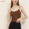 Camisola de Lona para Mulheres, Cor Sólida, Corte Justo, Top sem Mangas, Roupa de Exterior, Moda Sexy para Mulheres
