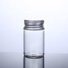 Venta al por mayor, botella con tapa de rosca de aluminio de 30 mm, transparente, para cápsulas de Cordyceps en polvo, de borosilicato alto.