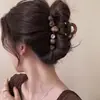 Pinza para el pelo de estrella con garra y estampado de leopardo estilo retro, dulce y fresca, para recogidos, pinza de acetato de gato y tiburón, accesorio de pelo elegante en forma de corazón