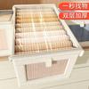 Caja de almacenamiento de ropa de tela Oxford para artículos diversos, resistente al polvo, para el hogar, de gran tamaño, con tapa visible.