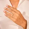 Anel Rosa da Moda Quente Transfronteiriço Anel de Dedo Indicador Estilo Frio Anel de Aço Titânio Simples da Moda Europeia e Americana para Mulheres Celebridade da Internet Tendência