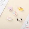 Bonito pequeno tamanho mini resina acessórios creme cola Sanrio pequenos acessórios grampo de cabelo diy jóias material transparente cor