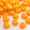 Contas de vidro laranja Contas espalhadas Pulseira trançada artesanal DIY Material do anel Acessórios de joias com contas