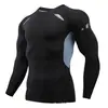 Leggings térmicas de inverno para fitness e esportes, camada de base masculina de alta elasticidade com forro de fleece para corrida e basquete, conjunto de roupa íntima para treinamento e modelagem corporal