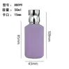 Procesamiento Personalizado de Botellas de Perfume de Vidrio Aterciopelado de 50ml con Tapa de Presión, Botellas con Atomizador de Presión, Botellas de Perfume Transparentes, Botellas Vacías al por Mayor