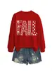 Amazon eBay sitio independiente casual cómoda versátil mujer otoño estampado cuello redondo manga larga sudadera comercio exterior en stock