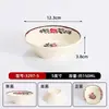 Cuenco Doble Felicidad Retro Vintage de Arcilla Cuenco Pequeño para Platos Uso Comercial Restaurante de Hot Pot Cuenco Pequeño para Servir Cuenco para Condimentos Cuenco para Arroz