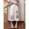 Pantalones Vaqueros Cortos Bordados de Dibujos Animados Finos para Mujer ChaoLi Youhuo Verano 2026, de Cintura Alta, Adelgazantes, Versátiles, de Pierna Ancha