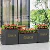 Caja de Flores de Hierro Forjado de Acero Inoxidable para Exterior Valla Valla Jardín Municipal Valla de Columpio Departamento de Ventas Caja de Flores Jardinera