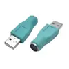 Adaptador USB a PS/2 para Ratón Adaptador USB Macho a PS/2 Hembra Adaptador de Enchufe PS2 a USB