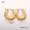 Pendientes Geométricos de Acero Inoxidable en Forma de U para Mujer Pendientes Largos de Moda Versátiles Venta Caliente Transfronteriza Venta Directa de Fábrica