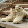 Proveedores de fabricantes Suministro de Zapatos Botas de Montañismo de Caña Alta para Hombre Primavera y Otoño Botas de Combate para Exteriores Botas Tácticas Impermeables Antideslizantes Zapatos para Hombre
