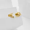 Pendientes de Acero Inoxidable Coreano con Dibujos Animados de Delfín Ballena Animal Pendientes de Moda Ins Geométricos Pendientes de Lujo Accesible con Forma de Corazón para Mujer
