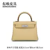Nuevo Hilo de Cera KL20 Cosido a Mano Bolso Kelly Mate de Cocodrilo Siamés Piel Genuina Lujo Ligero Bolso de Mano Kelly para Mujer