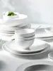 Platos, Vajilla para el Hogar, Especialmente Hermosos Tazones para Arroz, Tazones para Fideos, Tazones para Sopa, Platos, Tazones y Platos Blancos