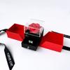 Anillo Día de San Valentín Chino Caja de Joyería Propuesta Caja de Anillo de Rosa Doble Apertura Collar de Rosa Caja de Regalo para Joyería