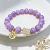 Pulseras de Jade Birmano al por mayor para mujer, Jade de Seda Dorada, Pulseras de Jade Malayo, Pulseras de Cuentas Estilo Étnico con Caracteres de Bendición, Joyería de Regalo