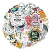 Compra directa transfronteriza de 50 pegatinas científicas creativas con equipo químico de laboratorio y patrones de células para decoración de diario