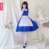 Traje de Servente Alice Azul Céu Estilo Gato Cosplay de Menina de Anime Japonês Vestido de Servente Vestido de Princesa