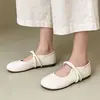 Zapatos Mary Jane Franceses para Mujer 2026 Nuevo Otoño Temperamento Versátiles de Corte Bajo Suela Suave Zapatos Retro de Abuela Tacón Grueso Zapatos de Salón