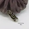 Accesorios de Horquilla Hanfu de Doble Anillo Colgante para Collar DIY Pulsera Estilo Sureño Estilo Antiguo Colgante Doble de Loto Encanto de Mano Pixiu