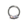 Piercing de Nariz Sanbao de Acero Inoxidable Transfronterizo Agarre de Cobre Zircón Anillo de Uña para Nariz Cerrado Anillo Medio para Nariz Opel Color Fuego Anillo para Cartílago de la Oreja