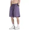 Bermuda de Trabalho Reta Estilo Americano para Homens, Bermuda Casual Fina Solta de Comprimento Médio de Secagem Rápida para Mulheres no Verão
