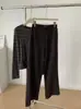 Pantalones esponjosos estilo Lu, estilo coreano, para mujer, otoño e invierno, mezcla de acetato de lana de oveja, engrosados, buena caída, pierna ancha, pantalones largos casuales