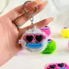 Chaveiro PomPom Fofo Engraçado Pingente Boca de Salsicha Feia Fofa Engraçada Par Melhor Amigo Bolsa de Estudante Pingente Lote