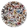 50 hojas de pegatinas de dinosaurios jurásicos, decoración de grafiti para equipaje, monopatín, portátil, pegatinas de dinosaurios impermeables para niños