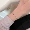 Pulsera de Flor de Piedra con Patrón de Orquídea, Cuarzo Rosa Fresco de Zircón, Sensación de Lujo Ligero de Gama Alta, Joyería Versátil Dulce Nueva para el Día a Día