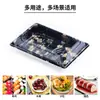 Caixa de sushi descartável Sanze SZ00 estilo japonês de três grãos, plástico, multi-padrão, anti-embaçante, para salmão, caixa de embalagem para viagem