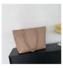 Bolso de mano de estilo occidental para mujer, bandolera de color liso, informal, de gran capacidad, con rombos, a la moda, para invierno de 2023