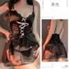 Lingerie sexy puro desejo estilo rendas perspectiva camisola profunda v- pescoço oco malha bonito pijama sexy 1123