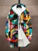 Cortavientos con Forro de Polar y Capucha, Estilo Gótico Moderno y Genial, Artículo Llamativo para Otoño e Invierno, Imprescindible para Jugadores con Estilo