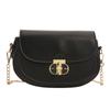 Bolsa Sela Personalidade da Moda 2024 Nova Fivela de Trava Bolsa Feminina Moda de Nicho Bolsa de Ombro Elegante Bolsa Transversal Simples na Moda Tendência