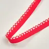 Borda de dente de cachorro de 0,9 cm unha crescente acessórios de renda elástica alça de sutiã de roupa íntima fita elástica